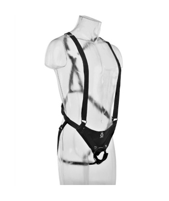 KING COCK - STRAP-ON CON DILDO HUECO 28 CM Y TIRANTES COLOR CARNE