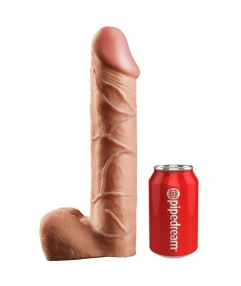 KING COCK - STRAP-ON CON DILDO HUECO 30.5 CM Y TIRANTES COLOR CARNE