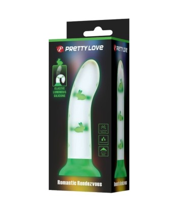 PRETTY LOVE - MAGICAL NIGHTFALL DILDO SIN VIBRACIÓN LUMINOSO VERDE