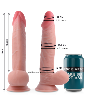 ROCKARMY - SHERMAN DILDO REALISTA DUAL DENSITY 24 CM -O- 4.62 CM