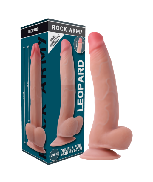 ROCKARMY - LEOPARD DILDO REALISTA DUAL DENSITY 23 CM -O- 4.77 CM ROCKARMY - LEOPARD DILDO REALISTA DUAL DENSITY 23 CM -O- 4.77 CM