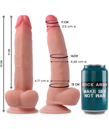 ROCKARMY - LEOPARD DILDO REALISTA DUAL DENSITY 23 CM -O- 4.77 CM
