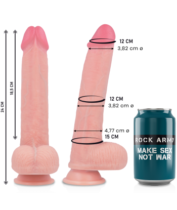 ROCKARMY - KINGCOBRA DILDO REALÍSTICO LIQUID SILICONE 24 CM -O- 4.77 CM