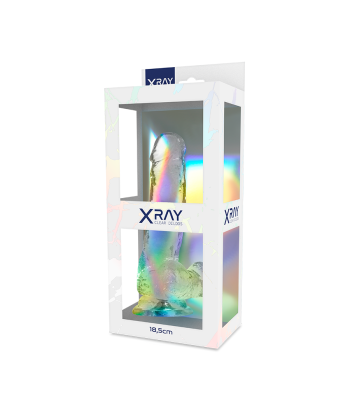 X RAY - CLEAR DILDO REALISTA TRANSPARENTE 18.5 CM -O- 3.8 CM