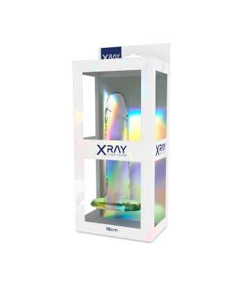 X RAY - CLEAR DILDO TRANSPARENTE 18 CM -O- 4 CM