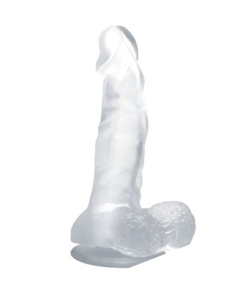 BAILE - DILDO REALÍSTICO CON VENTOSA Y TESTÍCULOS 16.7 CM TRANSPARENTE