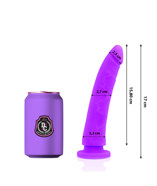 DELTA CLUB - DILDO REALISTA LILA SILICONA MEDICA 17 CM -O- 3 CM