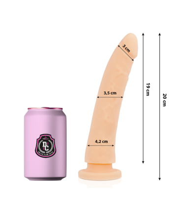 DELTA CLUB - DILDO REALISTA NATURAL SILICONA MEDICA 20 CM -O- 4 CM