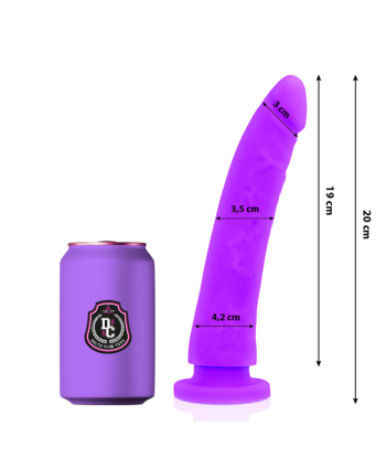 DELTA CLUB - DILDO REALISTA LILA SILICONA MEDICA 20 CM -O- 4 CM