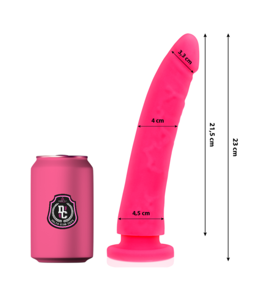 DELTA CLUB - DILDO REALISTA ROSA SILICONA MEDICA 23 CM -O- 4.5 CM DELTA CLUB - DILDO REALISTA ROSA SILICONA MEDICA 23 CM -O- 4.5 CM