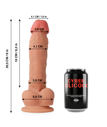CYBER SILICOCK - MAGNUS REALÍSTICO SILICONA LÍQUIDA 20.5 CM -O- 4.1 CM