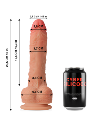 CYBER SILICOCK - CONNOR REALÍSTICO SILICONA LÍQUIDA 20.5 CM -O- 3.7 CM