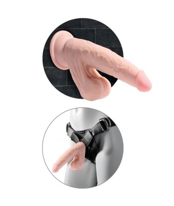 KING COCK - PLUS 3D DILDO SWINGING BALLS 24.5 CM NATURAL