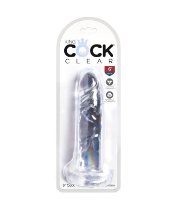 KING COCK - CLEAR PENE REALÍSTICO 15.5 CM TRANSPARENTE