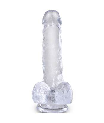 KING COCK - CLEAR PENE REALÍSTICO CON TESTÍCULOS 13.5 CM TRANSPARENTE