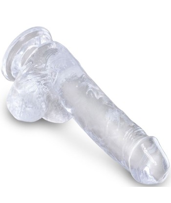 KING COCK - CLEAR PENE REALÍSTICO CON TESTÍCULOS 13.5 CM TRANSPARENTE