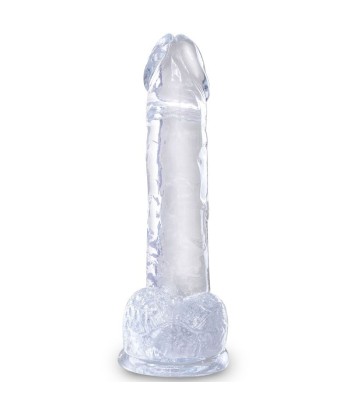 KING COCK - CLEAR PENE REALÍSTICO CON TESTÍCULOS 15.2 CM TRANSPARENTE