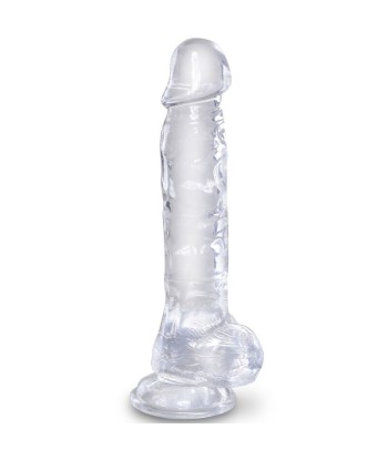 KING COCK - CLEAR PENE REALÍSTICO CON TESTÍCULOS 16.5 CM TRANSPARENTE