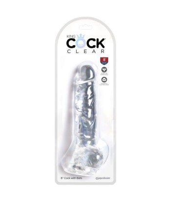 KING COCK - CLEAR PENE REALÍSTICO CON TESTÍCULOS 16.5 CM TRANSPARENTE
