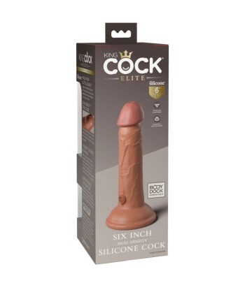 KING COCK - ÉLITE DILDO REALÍSTICO SILICONA 15.2 CM CARAMELO