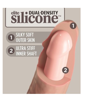 KING COCK - ÉLITE DILDO REALÍSTICO SILICONA 17.8 CM