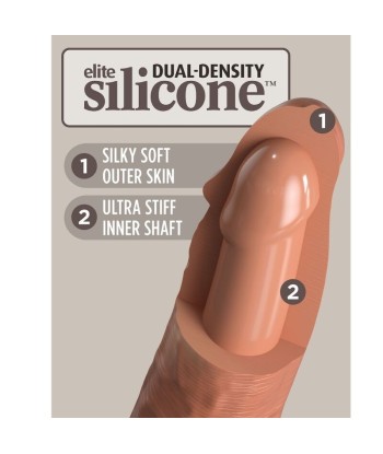 KING COCK - ÉLITE DILDO REALÍSTICO SILICONA 20.3 CM CARAMELO