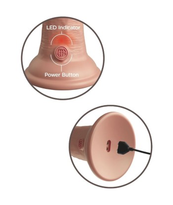 KING COCK - ÉLITE DILDO REALÍSTICO VIBRADOR and SILICONA 15.2 CM