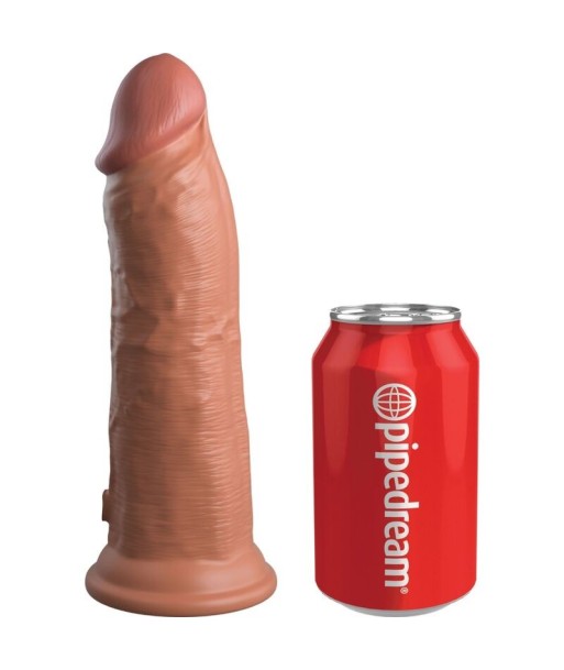 KING COCK - ÉLITE DILDO REALÍSTICO VIBRADOR and SILICONA 20.3 CM CARAMELO