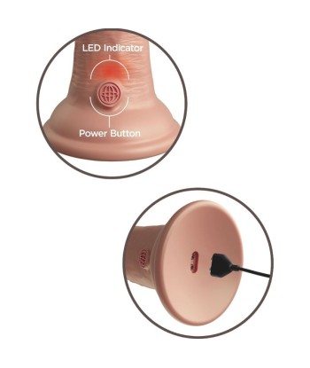 KING COCK - ÉLITE DILDO REALÍSTICO VIBRADOR and SILICONA 20.3 CM