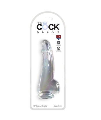 KING COCK - CLEAR DILDO CON TESTÍCULOS 15.2 CM TRANSPARENTE