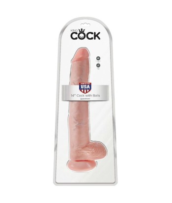 KING COCK - PENE CON TESTÍCULOS 35.6 CM COLOR NATURAL