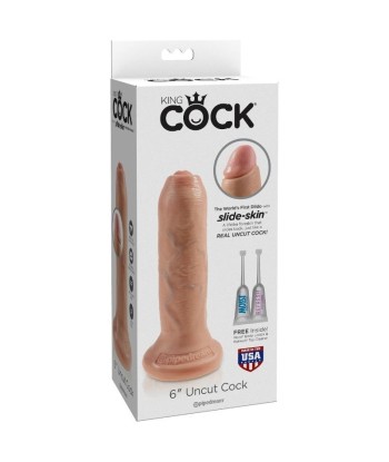 KING COCK - DILDO REALÍSTICO UNCUT NATURAL 15 CM
