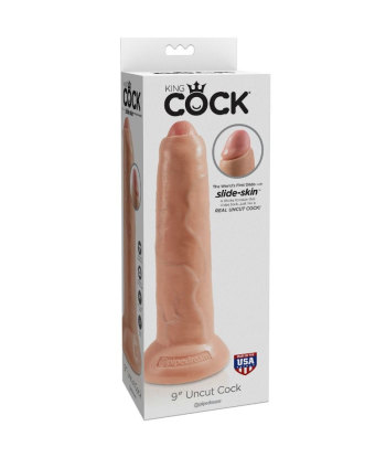 KING COCK - DILDO REALÍSTICO UNCUT NATURAL 23 CM
