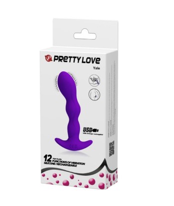PRETTY LOVE - MASAJEADOR ANAL 12 MODOS VIBRACIÓN LILA