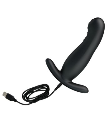 MR PLAY - MASAJEADOR DE PROSTATA NEGRO RECARGABLE