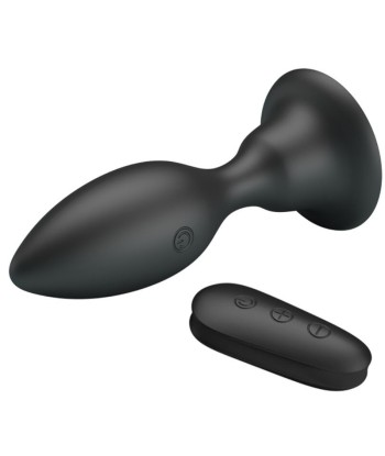MR PLAY - PLUG ANAL CON VIBRACIÓN NEGRO CONTROL REMOTO