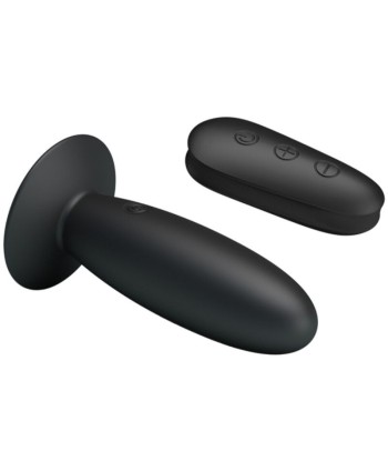 MR PLAY - PLUG ANAL CON VIBRACIÓN NEGRO CONTROL REMOTO