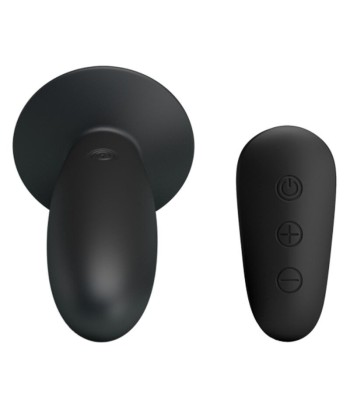 MR PLAY - PLUG ANAL CON VIBRACIÓN NEGRO CONTROL REMOTO