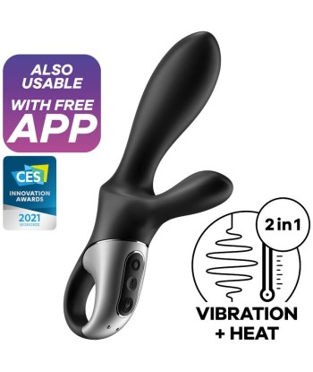 SATISFYER - HEAT CLIMAX VIBRADOR ANAL APP NEGRO
