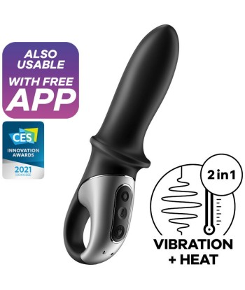 SATISFYER - HOT PASSION VIBRADOR ANAL APP NEGRO