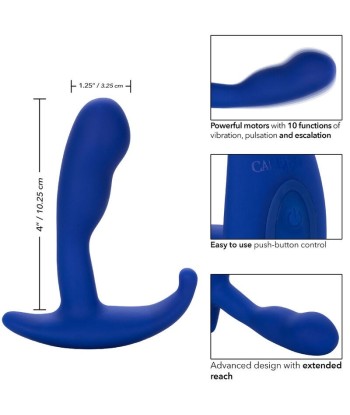 CALEXOTICS - ADMIRAL CURVED ESTIMULADOR and VIBRADOR ANAL AZUL