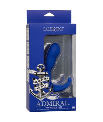CALEXOTICS - ADMIRAL CURVED ESTIMULADOR and VIBRADOR ANAL AZUL