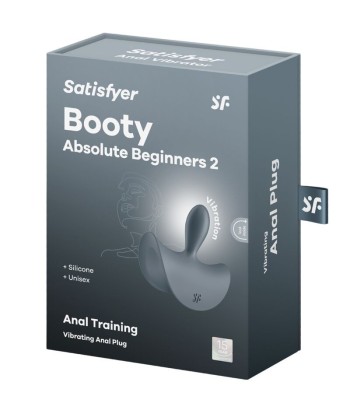 SATISFYER - BOOTY ABSOLUTE BEGINNERS 2 PLUG ANAL VIBRADOR UNISEX NEGRO