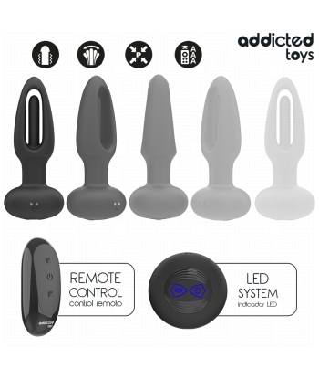 ADDICTED TOYS - PLUG ANAL CON LENGUA VIBRADORA Y CONTROL REMOTO