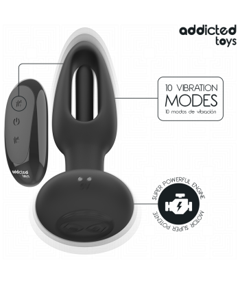 ADDICTED TOYS - PLUG ANAL CON LENGUA VIBRADORA Y CONTROL REMOTO