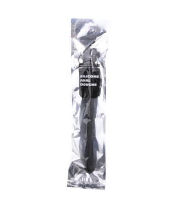 ALL BLACK - DUCHA ANAL SILICONA SISTEMA STOPPER 27 CM