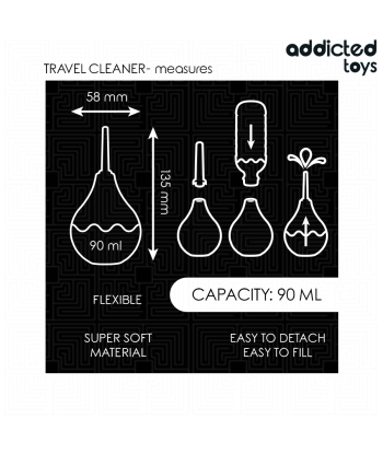 ADDICTED TOYS - LIMPIADOR ANAL DE VIAJE TALLA S 90 ML