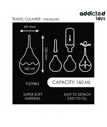 ADDICTED TOYS - LIMPIADOR ANAL DE VIAJE TALLA M 160 ML
