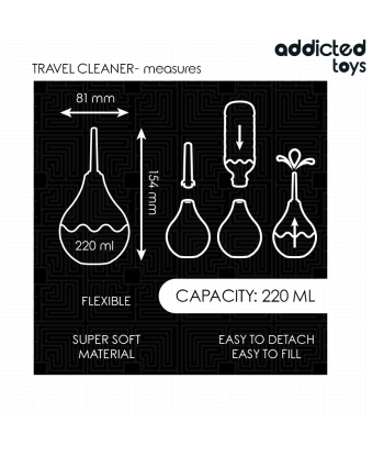 ADDICTED TOYS - LIMPIADOR ANAL DE VIAJE TALLA L 220 ML
