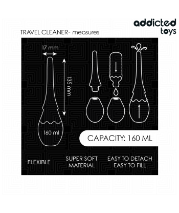 ADDICTED TOYS - LIMPIADOR DE VIAJE SILICONA MODELO 3